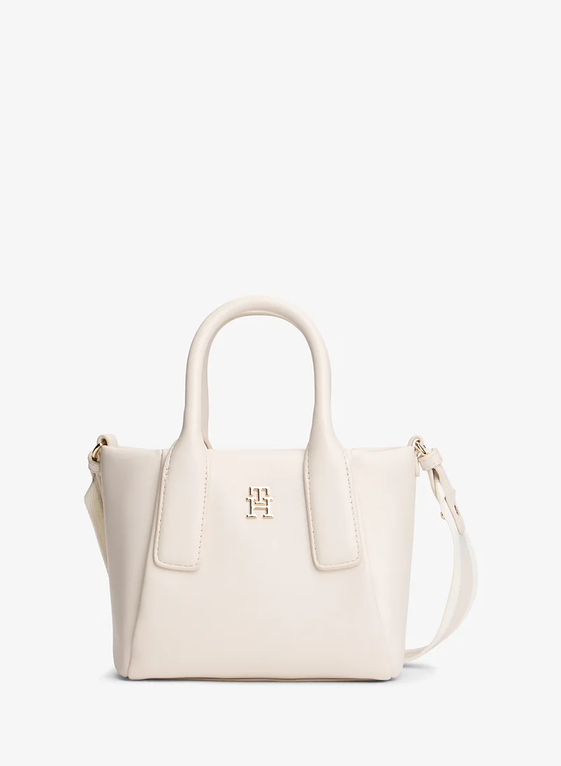 Essential Metallic Logo Crossbody Tote Bag